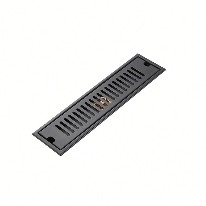 Drainer 4"x24" Ss304 Blackmatt Side Hole(flora)