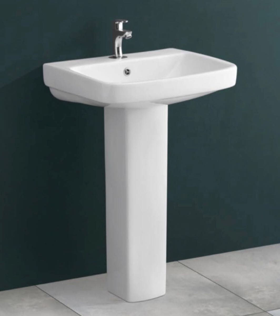 Wash Basin With Pedestal Campas 18"