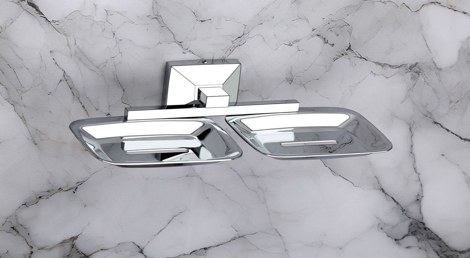 Double Soap Dish Ss 304 ( Delta Chrome )
