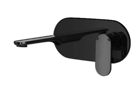 Wall Mounted Basin Mixture Upper Part  Black Matt (opal Pro) 